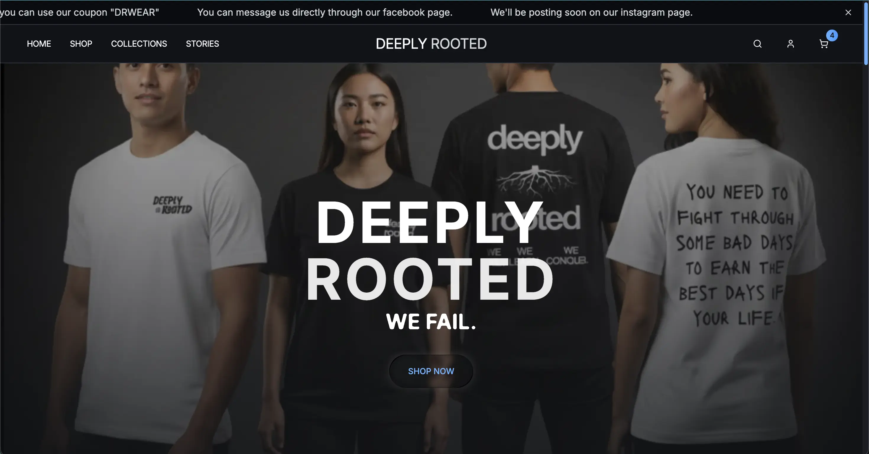 Deeply Rooted Wear E-Commerce Platform