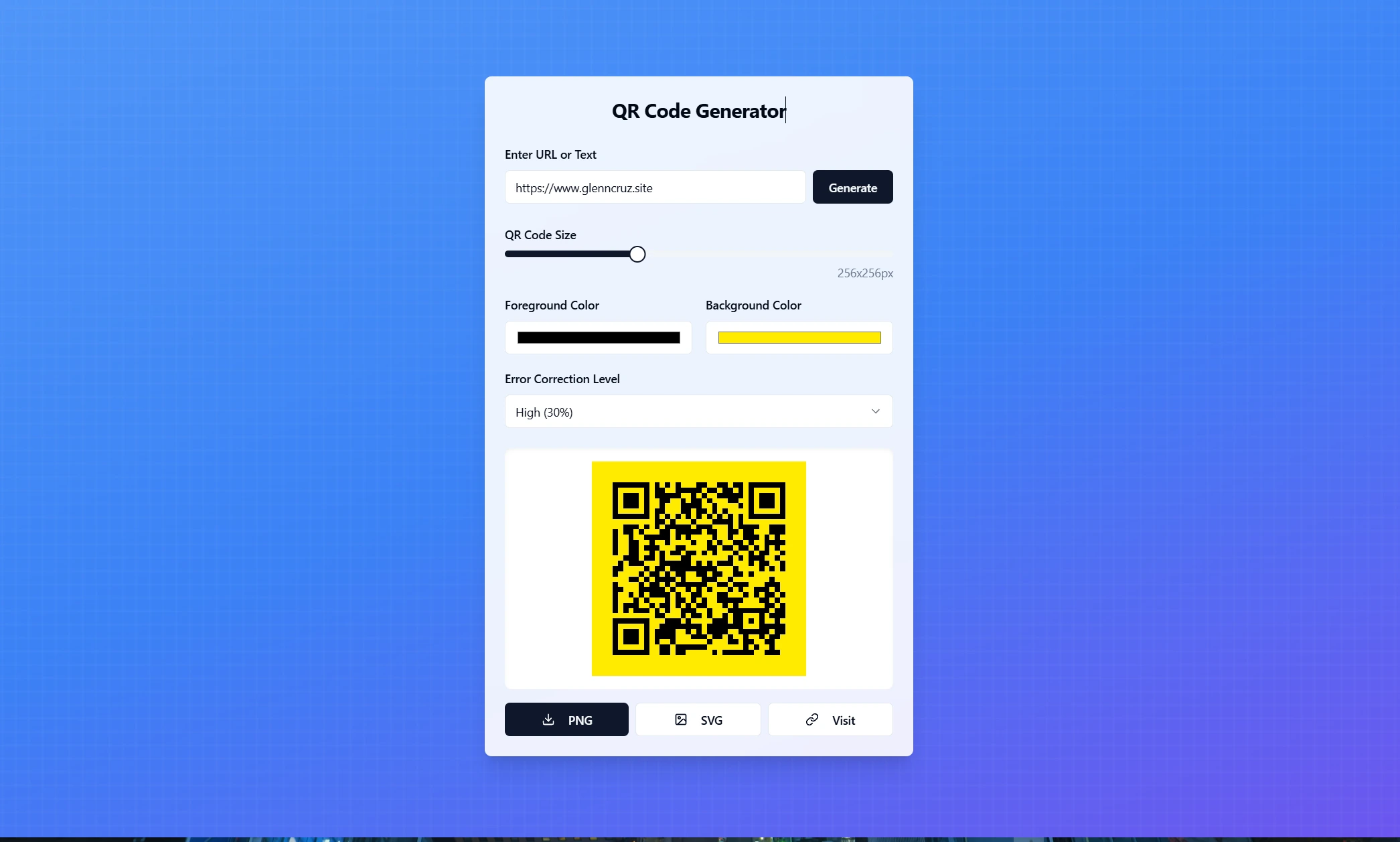 Modern QR Code Generator